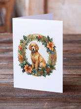 Load image into Gallery viewer, Poodle Christmas Flowers Greeting Cards - Blank Note Cards – 8-Pack of Artist-Designed Cards with Envelopes