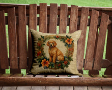 Load image into Gallery viewer, Poodle Christmas Flowers Throw Pillow - 14x14 Decorative Pillow – Art for Your Home &amp; Patio