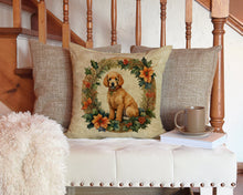 Load image into Gallery viewer, Poodle Christmas Flowers Throw Pillow - 14x14 Decorative Pillow – Art for Your Home &amp; Patio