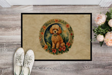 Load image into Gallery viewer, Poodle Christmas Flowers Doormat-24x36 Indoor / Outdoor Rug | Made in USA