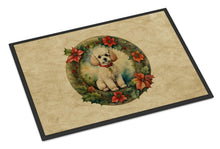 Load image into Gallery viewer, Poodle Christmas Flowers Doormat-24x36 Indoor / Outdoor Rug | Made in USA