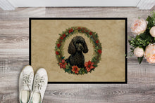 Load image into Gallery viewer, Poodle Christmas Flowers Doormat - 18X27 Indoor / Outdoor Rug | Made in USA