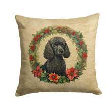 Load image into Gallery viewer, Poodle Christmas Flowers Throw Pillow - 14x14 Decorative Pillow – Art for Your Home &amp; Patio
