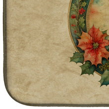 Load image into Gallery viewer, Poodle Christmas Flowers Dish Drying Mat