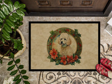 Load image into Gallery viewer, Poodle Christmas Flowers Doormat-24x36 Indoor / Outdoor Rug | Made in USA
