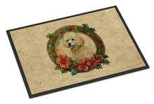 Load image into Gallery viewer, Poodle Christmas Flowers Doormat-24x36 Indoor / Outdoor Rug | Made in USA