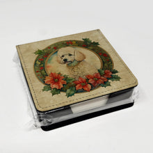 Load image into Gallery viewer, Poodle Christmas Flowers PU Leather Note Paper Holder