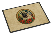 Load image into Gallery viewer, Pug Christmas Flowers Doormat-24x36 Indoor / Outdoor Rug | Made in USA