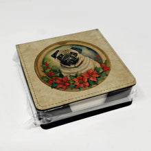 Load image into Gallery viewer, Pug Christmas Flowers PU Leather Note Paper Holder