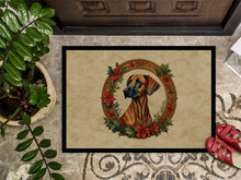 Load image into Gallery viewer, Rhodesian Ridgeback Christmas Flowers Doormat-24x36 Indoor / Outdoor Rug | Made in USA