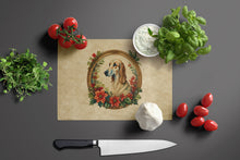Load image into Gallery viewer, Saluki Christmas Flowers Glass Cutting Boards – Durable, Decorative Kitchen Art