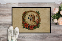Load image into Gallery viewer, Saluki Christmas Flowers Doormat