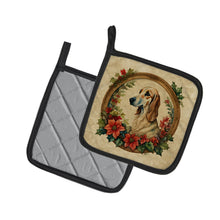 Load image into Gallery viewer, Saluki Christmas Flowers Pot Holders - Set of 2 Decorative Kitchen Helpers | Made in the USA