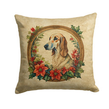 Load image into Gallery viewer, Saluki Christmas Flowers Throw Pillow