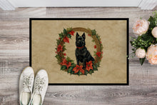 Load image into Gallery viewer, Schipperke Christmas Flowers Doormat-24x36 Indoor / Outdoor Rug | Made in USA