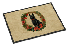 Load image into Gallery viewer, Schipperke Christmas Flowers Doormat-24x36 Indoor / Outdoor Rug | Made in USA