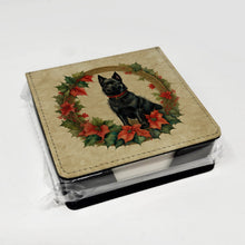 Load image into Gallery viewer, Schipperke Christmas Flowers PU Leather Note Paper Holder