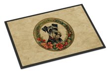 Load image into Gallery viewer, Schnauzer Christmas Flowers Doormat-24x36 Indoor / Outdoor Rug | Made in USA