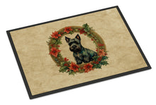 Load image into Gallery viewer, Scottish Terrier Christmas Flowers Doormat-24x36 Indoor / Outdoor Rug | Made in USA