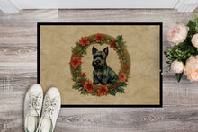 Load image into Gallery viewer, Scottish Terrier Christmas Flowers Doormat