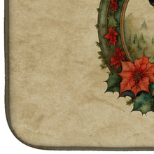 Load image into Gallery viewer, Scottish Deerhound Christmas Flowers Dish Drying Mat