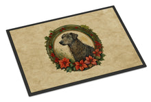 Load image into Gallery viewer, Scottish Deerhound Christmas Flowers Doormat-24x36 Indoor / Outdoor Rug | Made in USA
