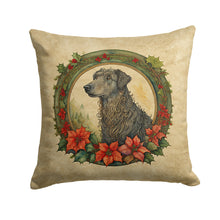 Load image into Gallery viewer, Scottish Deerhound Christmas Flowers Throw Pillow - 14x14 Decorative Pillow – Art for Your Home &amp; Patio