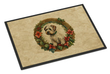 Load image into Gallery viewer, Sealyham Terrier Christmas Flowers Doormat
