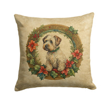 Load image into Gallery viewer, Sealyham Terrier Christmas Flowers Throw Pillow