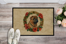 Load image into Gallery viewer, Shar Pei Christmas Flowers Doormat