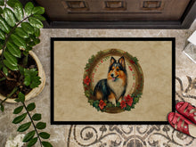 Load image into Gallery viewer, Sheltie Christmas Flowers Doormat-24x36 Indoor / Outdoor Rug | Made in USA