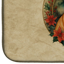 Load image into Gallery viewer, Shiba Inu Christmas Flowers Dish Drying Mat