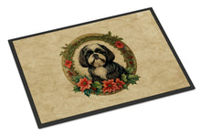 Load image into Gallery viewer, Shih Tzu Christmas Flowers Doormat-24x36 Indoor / Outdoor Rug | Made in USA