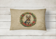 Load image into Gallery viewer, Silky Terrier Christmas Flowers Throw Pillow