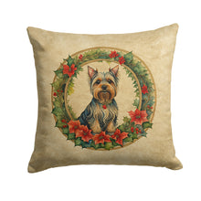 Load image into Gallery viewer, Silky Terrier Christmas Flowers Throw Pillow