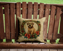 Load image into Gallery viewer, Wheaten Terrier Christmas Flowers Throw Pillow - 14x14 Decorative Pillow – Art for Your Home &amp; Patio
