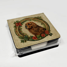 Load image into Gallery viewer, Sussex Spaniel Christmas Flowers PU Leather Note Paper Holder
