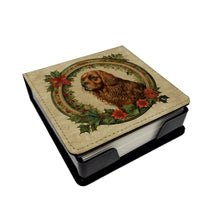 Load image into Gallery viewer, Sussex Spaniel Christmas Flowers PU Leather Note Paper Holder