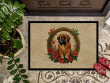 Load image into Gallery viewer, Tibetan Mastiff Christmas Flowers Doormat