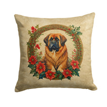 Load image into Gallery viewer, Tibetan Mastiff Christmas Flowers Throw Pillow - 14x14 Decorative Pillow – Art for Your Home &amp; Patio