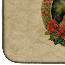 Load image into Gallery viewer, Tibetan Spaniel Christmas Flowers Dish Drying Mat