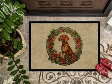 Load image into Gallery viewer, Vizsla Christmas Flowers Doormat