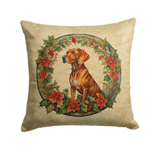 Load image into Gallery viewer, Vizsla Christmas Flowers Throw Pillow