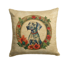 Load image into Gallery viewer, Weimaraner Christmas Flowers Throw Pillow - 14x14 Decorative Pillow – Art for Your Home &amp; Patio