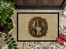 Load image into Gallery viewer, Welsh Springer Spaniel Christmas Flowers Doormat-24x36 Indoor / Outdoor Rug | Made in USA