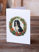 Load image into Gallery viewer, Welsh Springer Spaniel Christmas Flowers Greeting Cards - Blank Note Cards – 8-Pack of Artist-Designed Cards with Envelopes