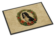 Load image into Gallery viewer, Welsh Springer Spaniel Christmas Flowers Doormat - 18X27 Indoor / Outdoor Rug | Made in USA