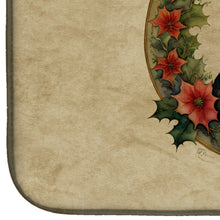 Load image into Gallery viewer, Welsh Terrier Christmas Flowers Dish Drying Mat