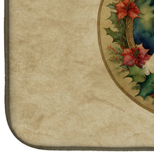 Load image into Gallery viewer, Westie Christmas Flowers Dish Drying Mat