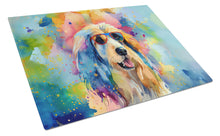 Load image into Gallery viewer, Afghan Hound Hippie Dawg Glass Cutting Boards – Durable, Decorative Kitchen Art Large